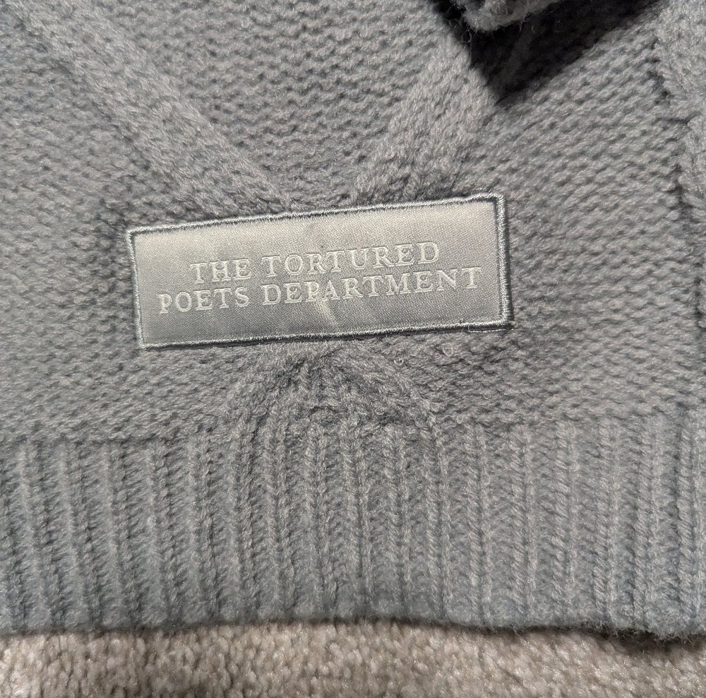 Taylor Swift Tortured Poets Department Cardigan sz M/L EUC - Picture 3 of 4